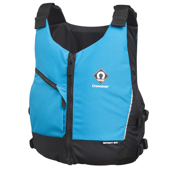 Crewsaver Sport 50N flydevest, Blå S/M brystmål 86-99cm