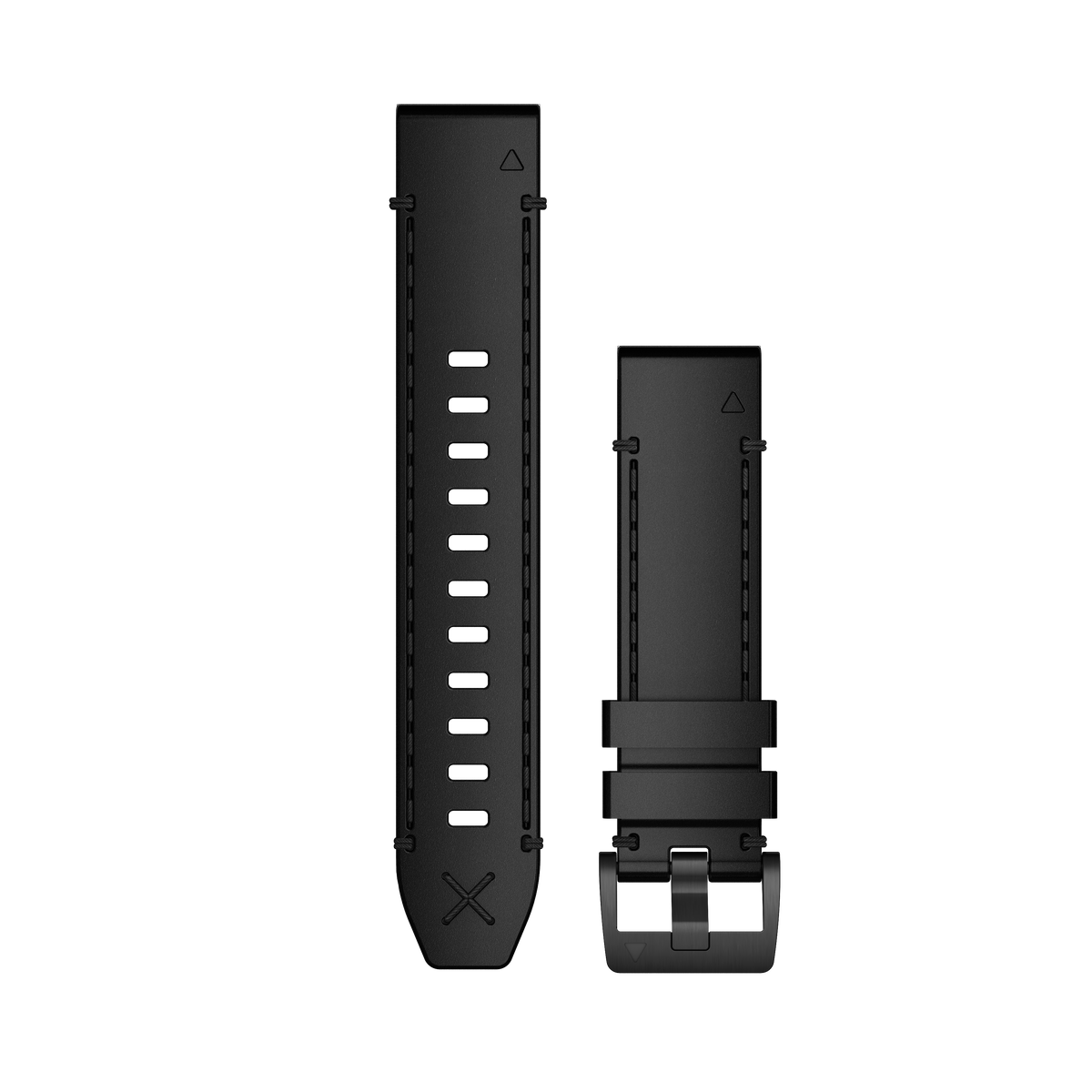 Garmin QuickFit® 22 urremme, Ægte Horween® læderrem – Sort
