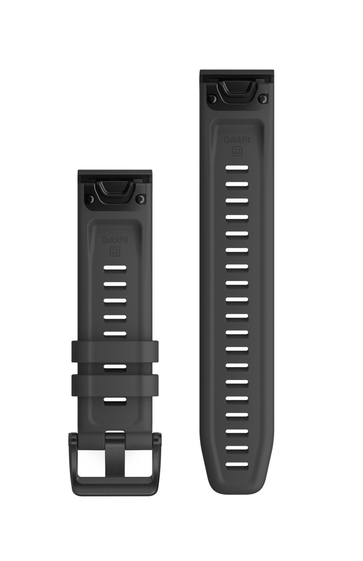 Garmin QuickFit® 22 urremme, Slate Grey silikone, sort hardware