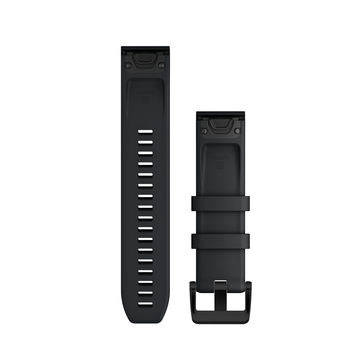 Garmin QuickFit® 22 urremme, Sort, sort hardware i rustfrit stål
