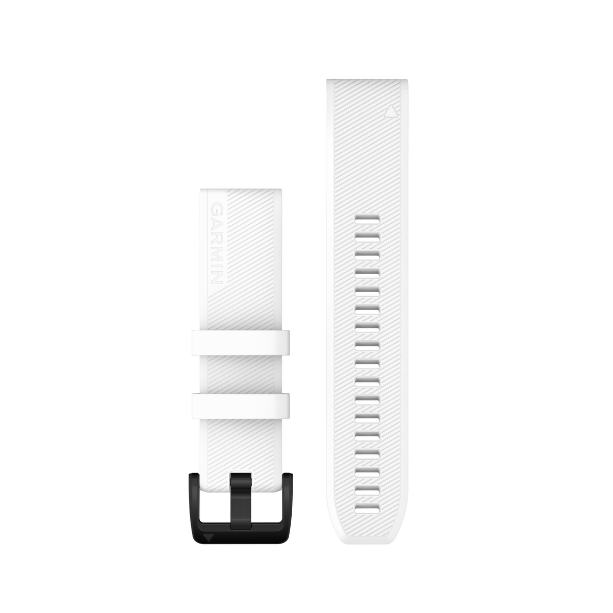 Garmin QuickFit® 22 watch strap, White, black hardware in stainless steel 
