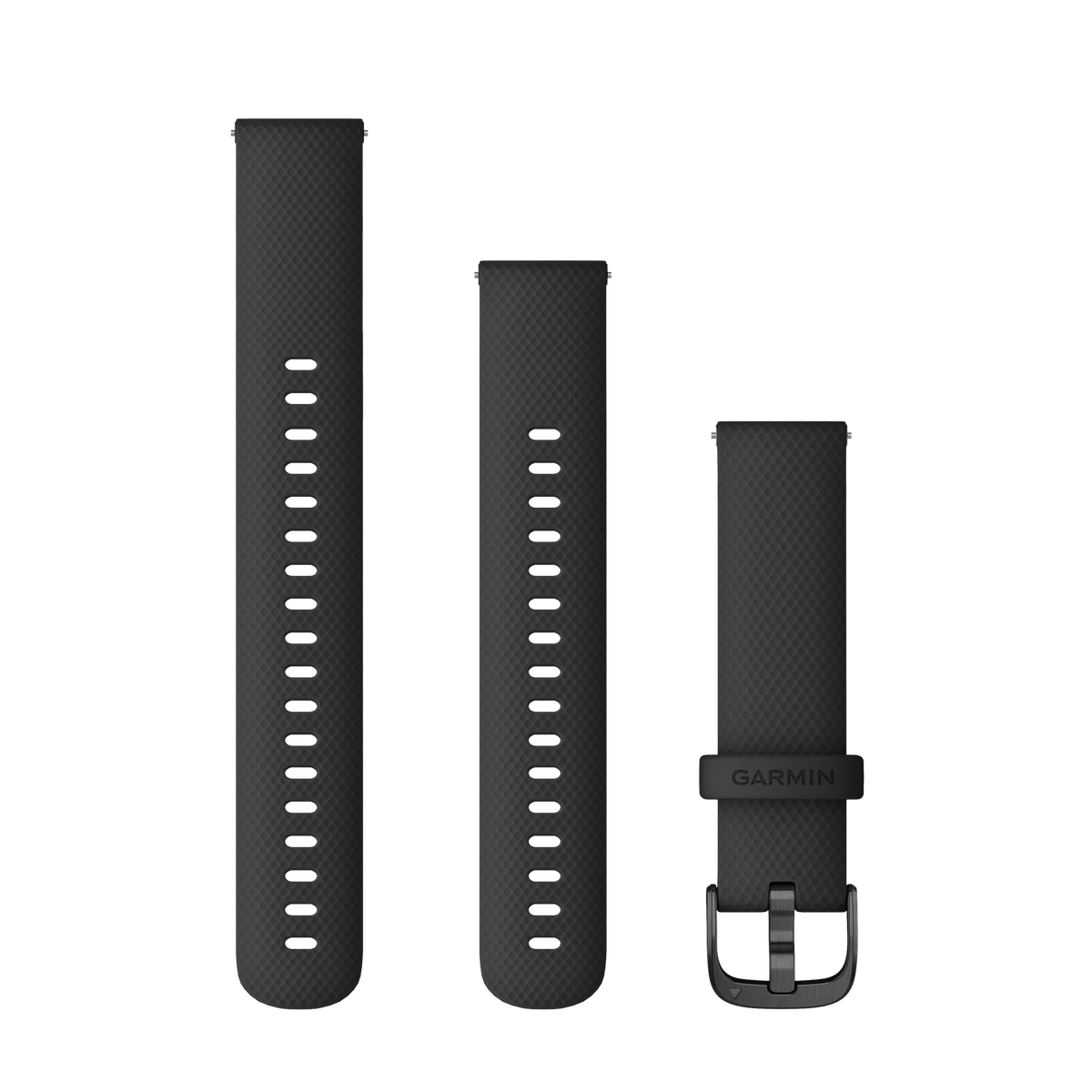 Garmin Quick Release Straps (18mm), Black, Slate hardware 