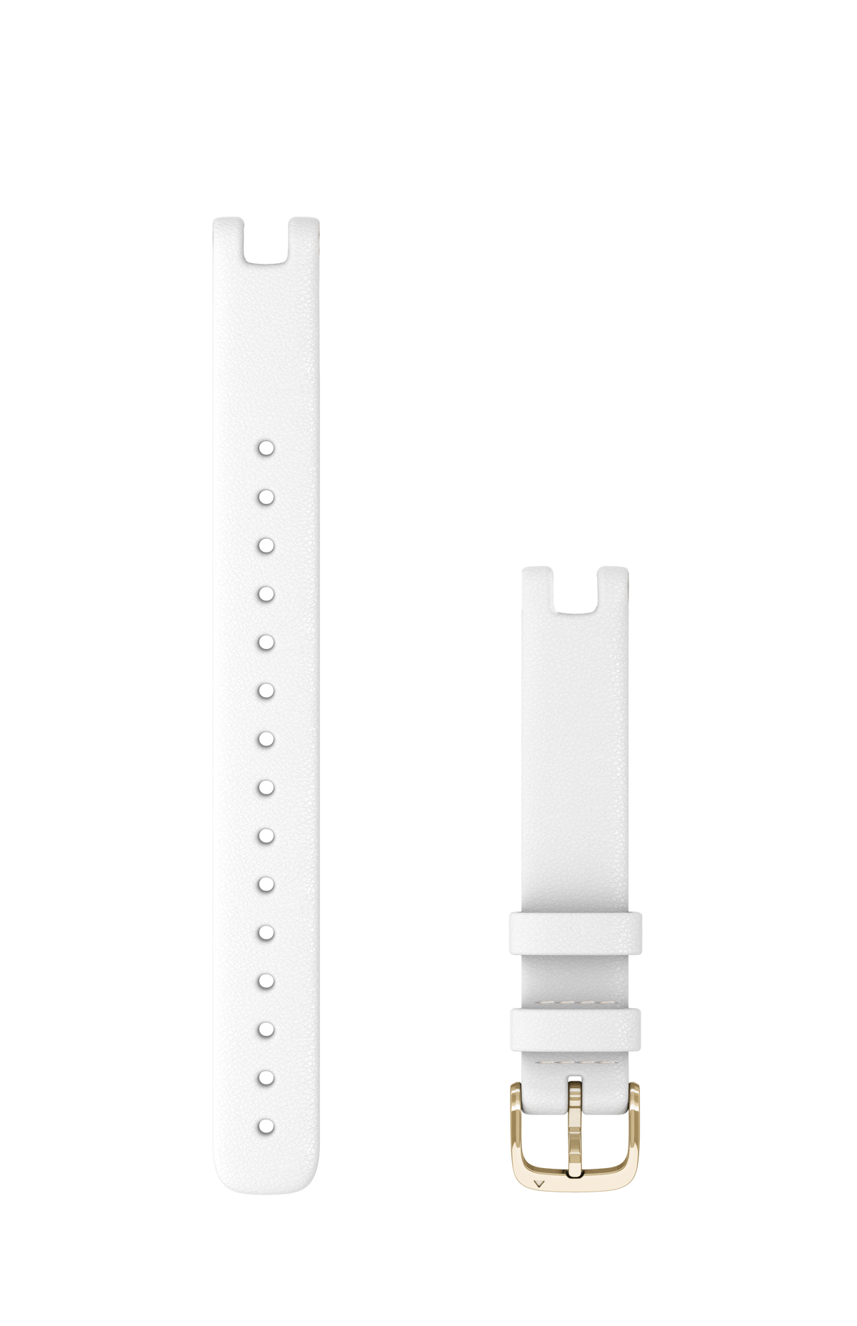 Garmin Lily® remme (14 mm), Hvidt italiensk læder, Cream Gold hardware (Large)