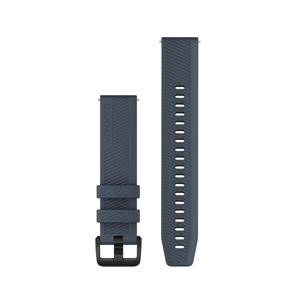 Garmin Quick Release-remme (20 mm), granitblå med sort hardware i rustfrit stål
