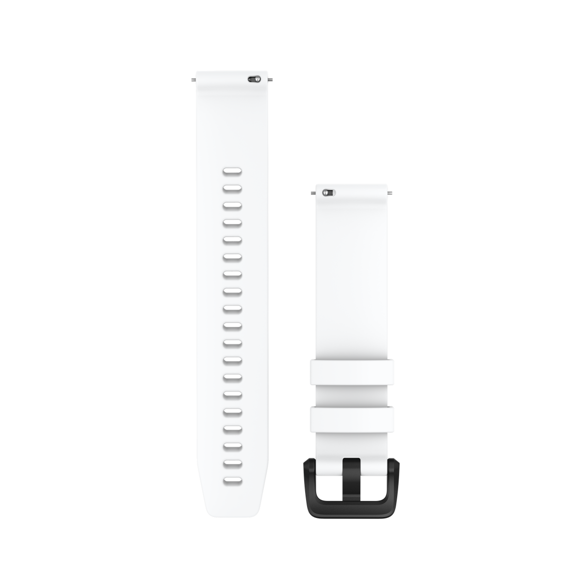 Garmin Quick Release-remme (20 mm), Hvid, sort hardware i rustfrit stål