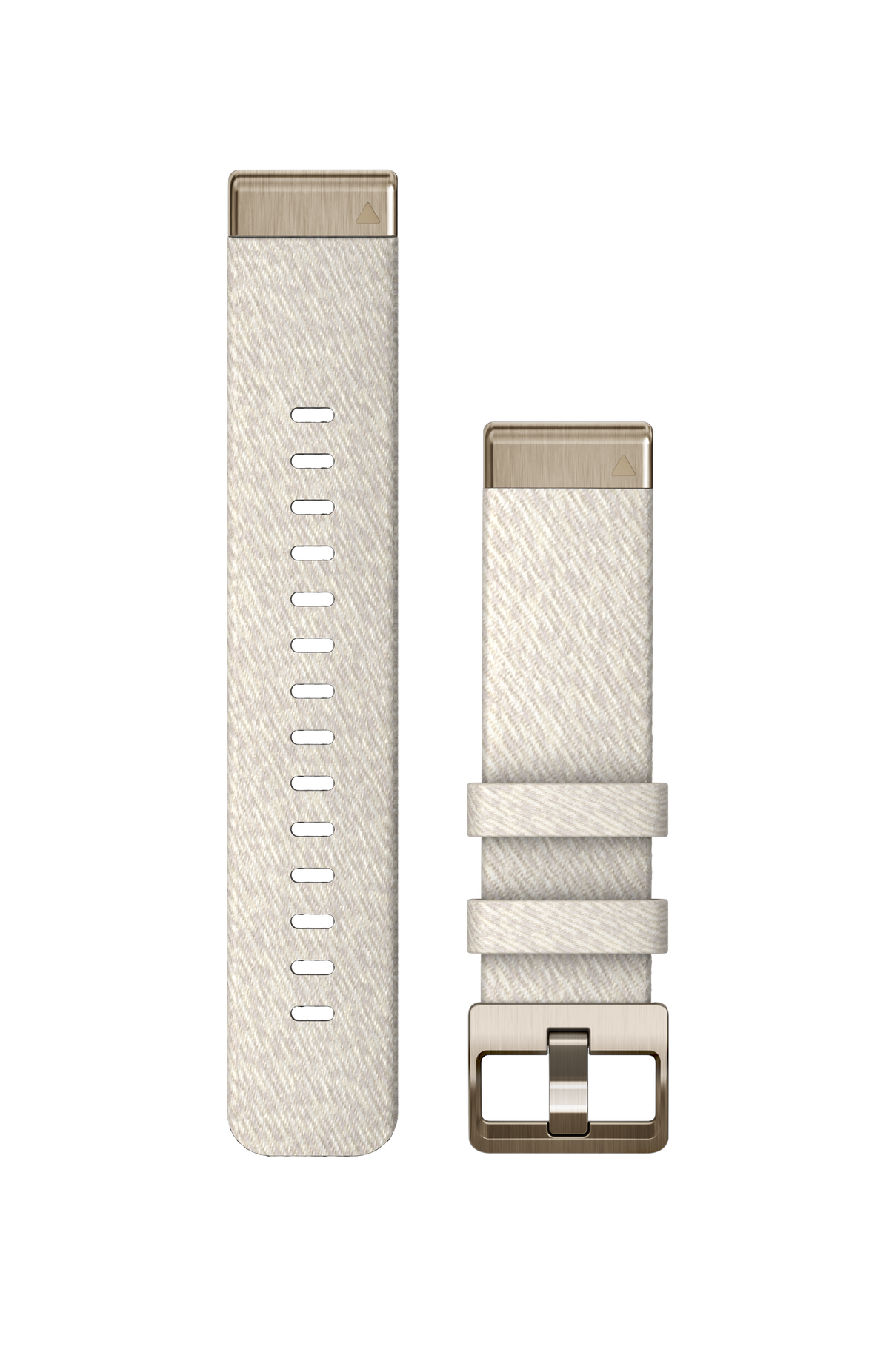 Garmin QuickFit® 20-Uhrenarmband, Creme-Melange-Nylon, Creme-Gold-Hardware