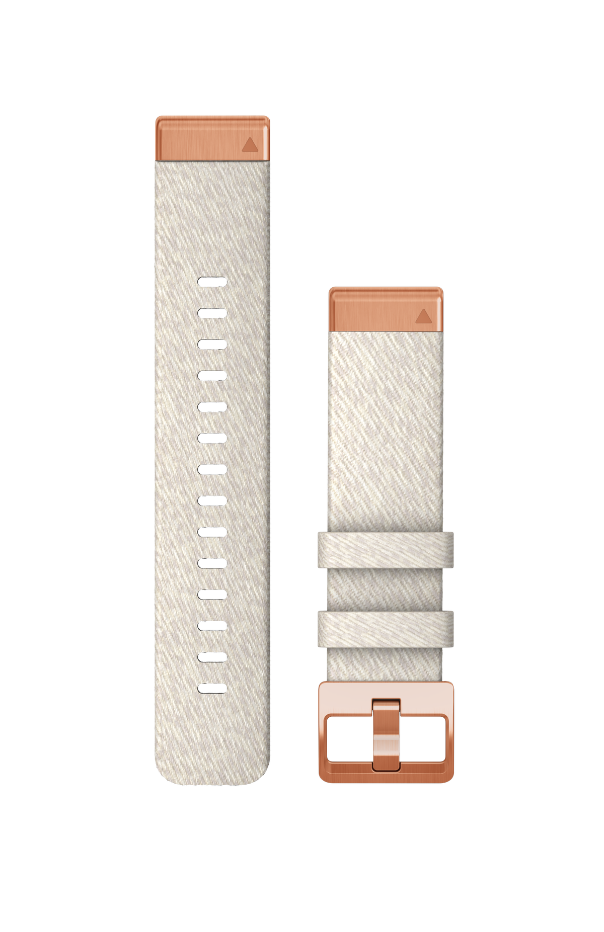 Garmin QuickFit® 20-Uhrenarmband, cremiges Nylon, roségoldene Beschläge