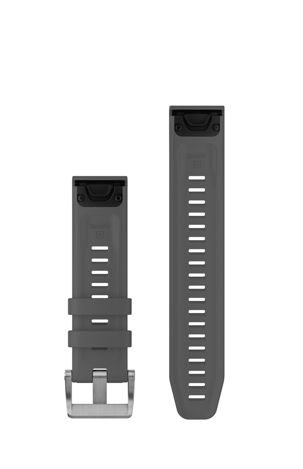 Garmin QuickFit® 22 Taucheruhrenarmbänder, schiefergraues Silikon (3-teiliges Tauchset) 