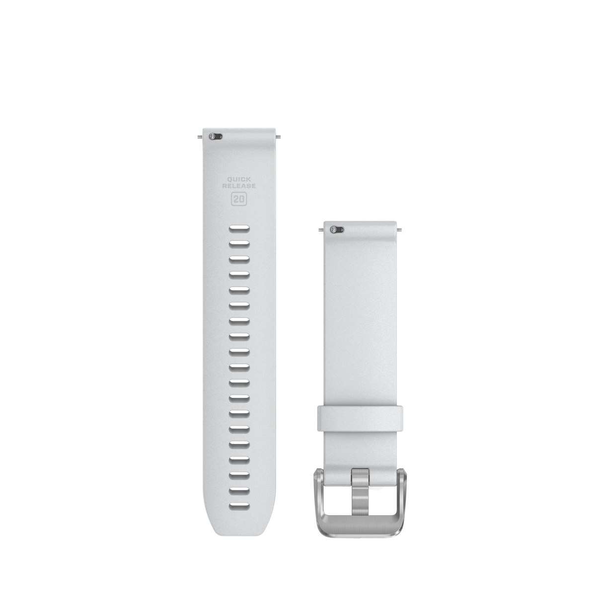 Garmin-Schnellverschlussgurte (20 mm), weiß, silberfarbene Hardware