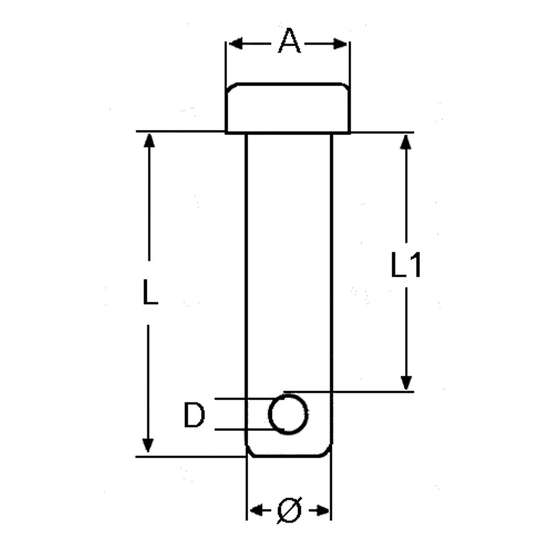 Rigbolt AISI 316 8 x 80/85 mm     (8x81)