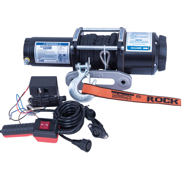 ROCK Anhängerwinde 12V RP3500 mit Seil
