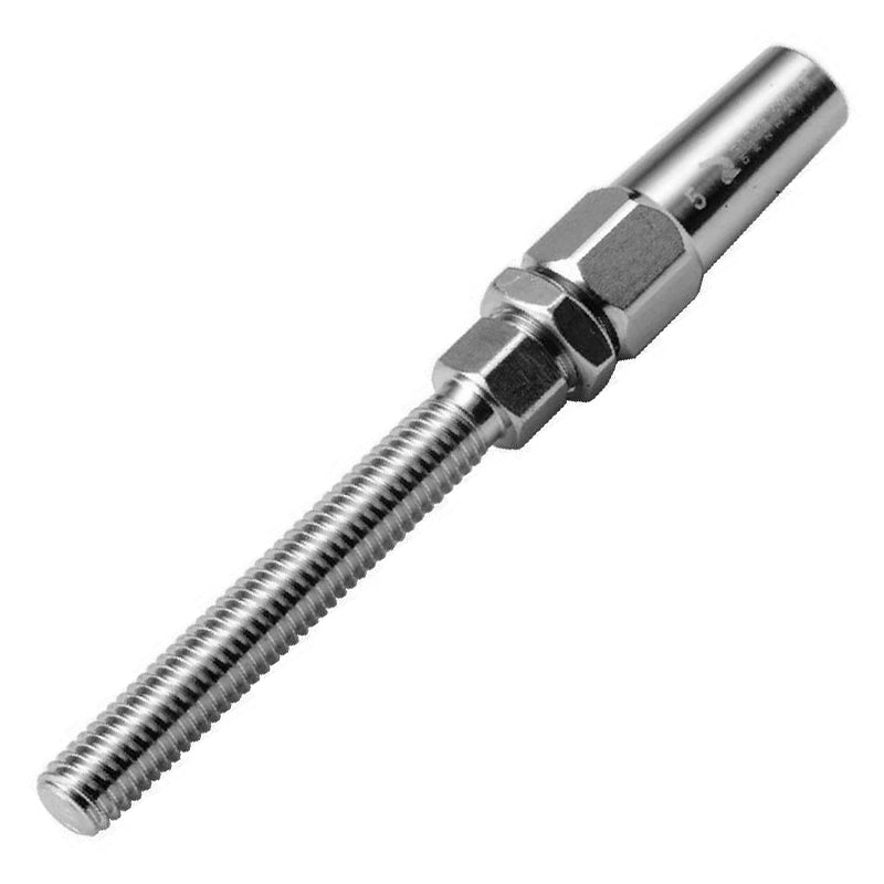 Gevindterminal valsefri 5mm wire M8