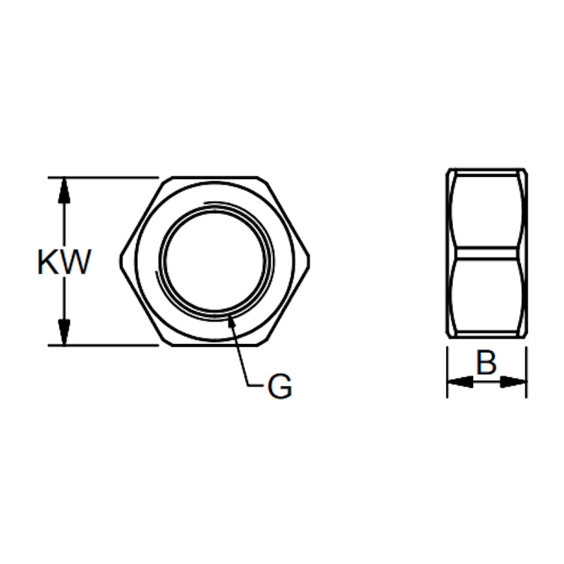 Kontramøtrik H BW 1/4''