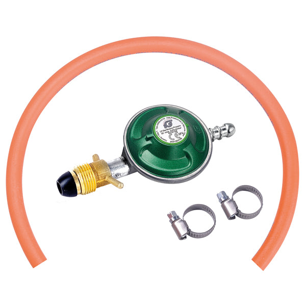 Gas regulator Sweden with manometer &amp; 2 meter hose Ø8mm