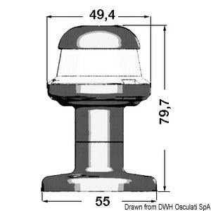 Orions AISI 316/360° hvid led i rustfri