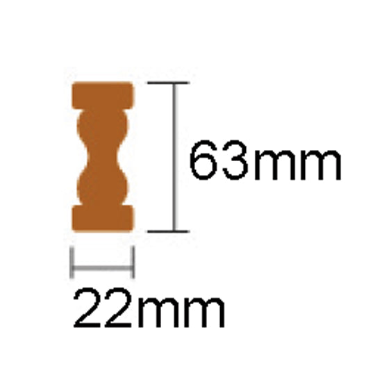Pinrække teak 22-63-25
