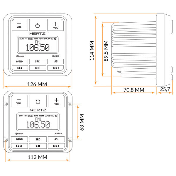 Hertz HMR 15 D - DIGITAL MEDIA MODTAGER + DAB