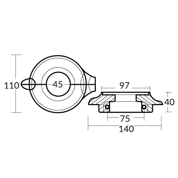 Zinkring 2-teilig für Volvo-Antrieb 3888305