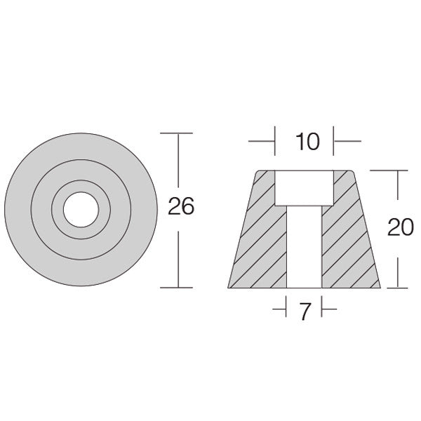 1852 Zinkanode sidepower