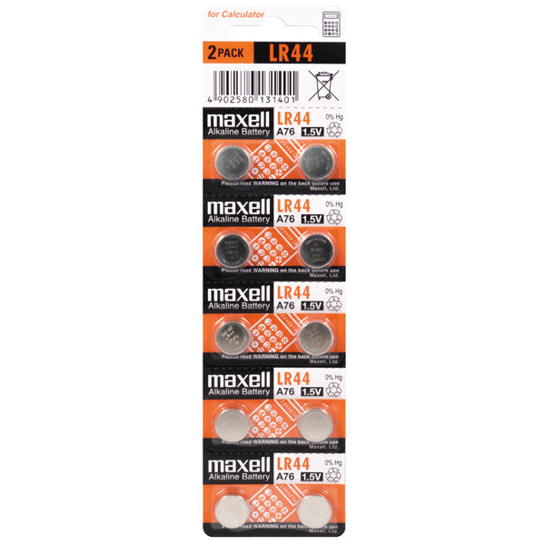 Maxell Alkaline LR44 Batterien - 10 Stk