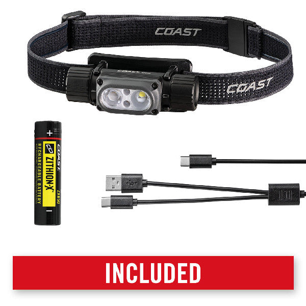 Coast WPH30R vandtæt genopladelig pandelampe 1200 lumen