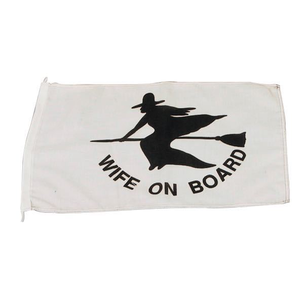 Humør-flag wife on b. 30x45cm