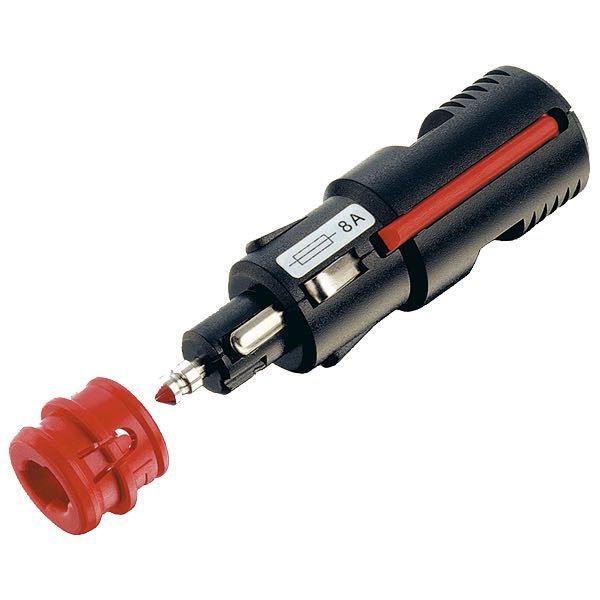Universalstecker 12/24V mit 8A-Sicherung für Zigarettenstecker