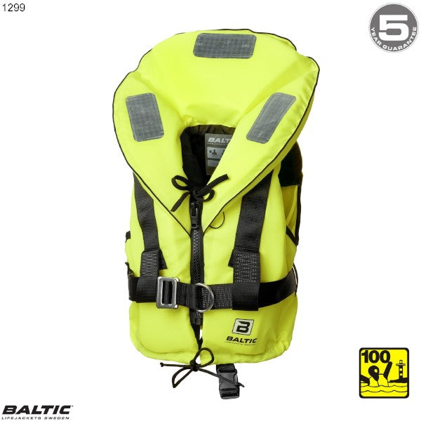 Ocean Børne redningsvest m. sele UV_Gul BALTIC 1299