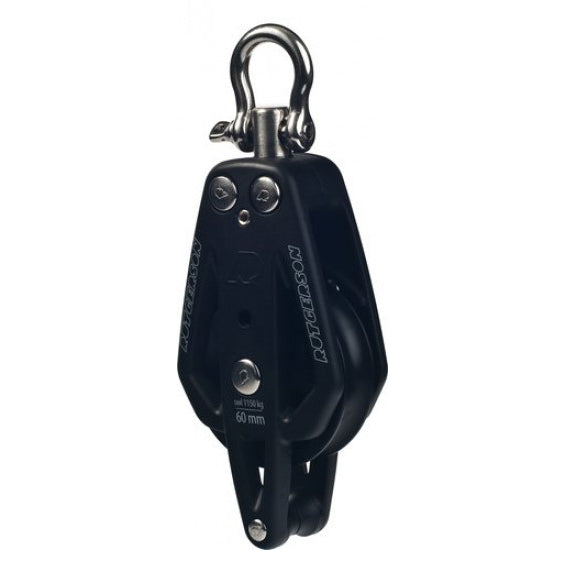 Rutgerson Einzelblock 80 mm mit Buchse, 615 g