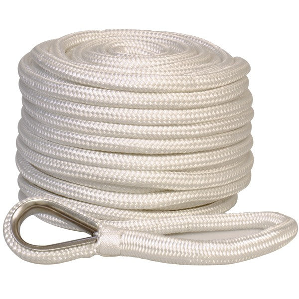 Ankertov flettet polyester med bly 30m