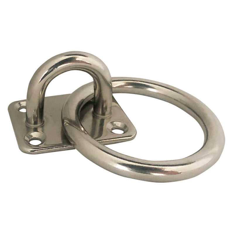 Øjeplade M/Ring S-320 Rustfri 8 mm 40x50mm  Ring Indv. Ø: 45mm
