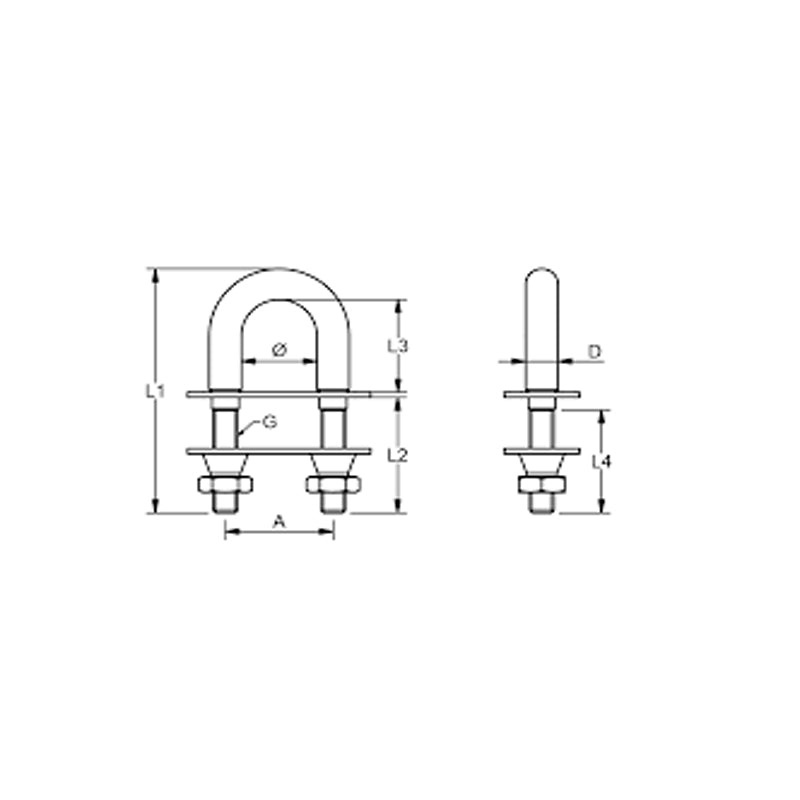 Rostiges Eisen mit Sicherungsmutter
