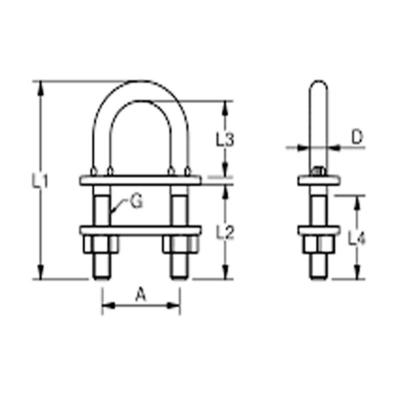 Bow bar rf 12x80 341280 Brud 5100kg