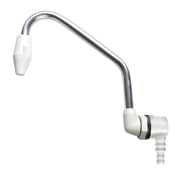 Whale faucet with tiltable nozzle and on/off