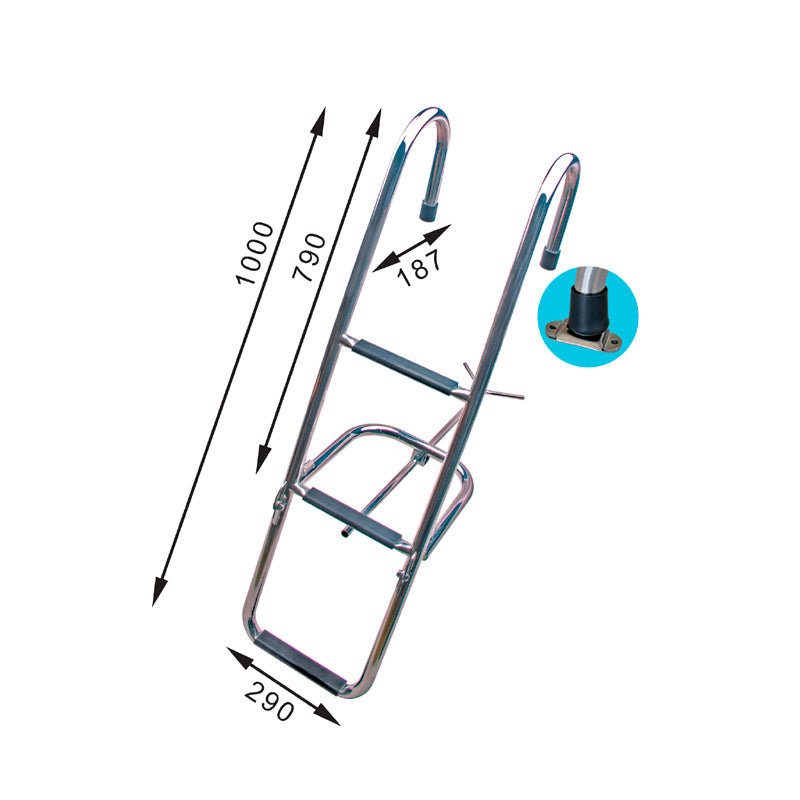 Bugleiter 2+1 Stufe 750 x 1050 mm Brdr 290 Rohr 25 mm