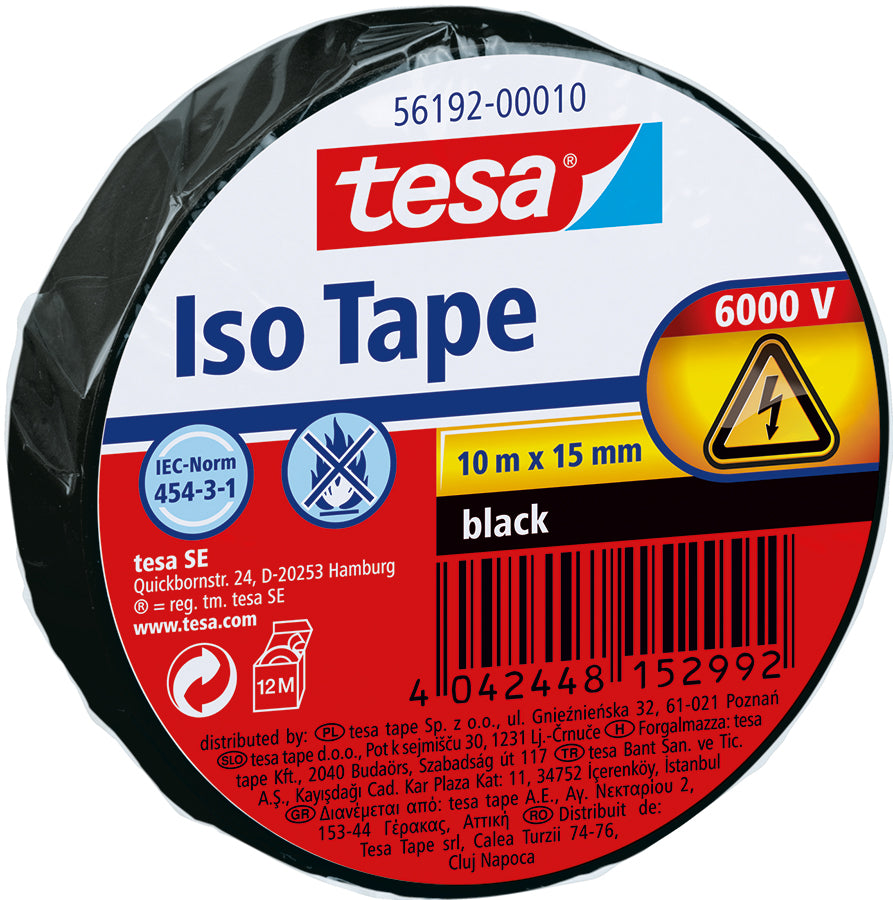 Isoleringstape rød 15mm x 10m