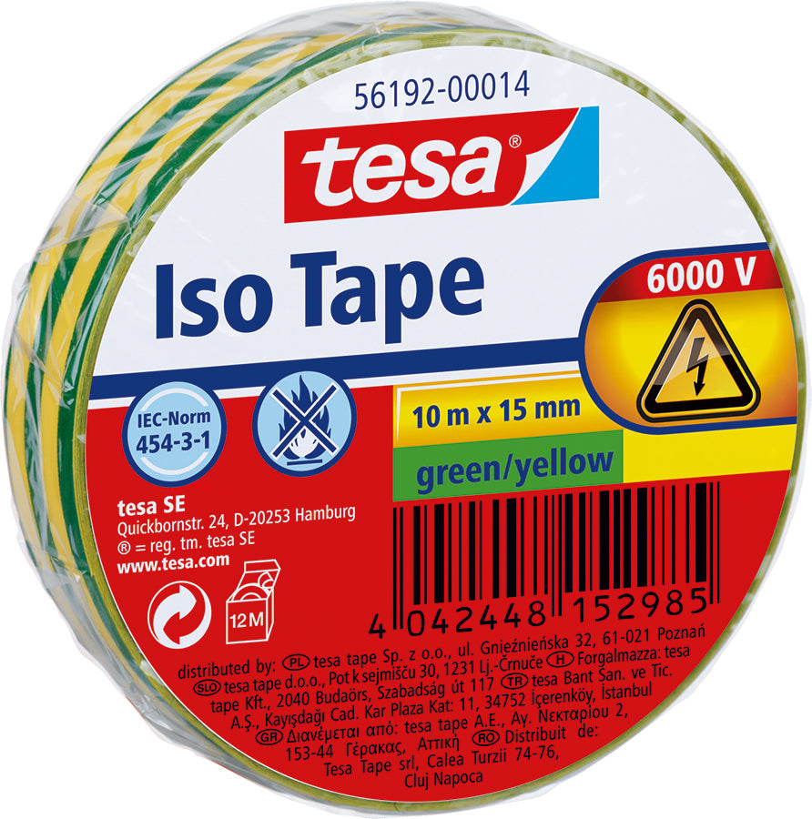 Isoleringstape rød 15mm x 10m