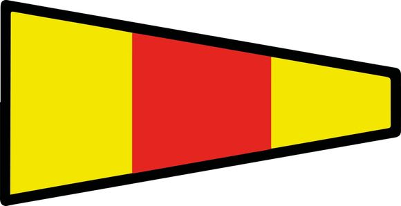 Signalflag vævet 30x45cm 0