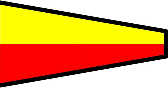 Signalflag vævet 30x45cm 0