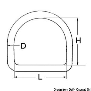 D-ring 6x30 mm - 2 stk