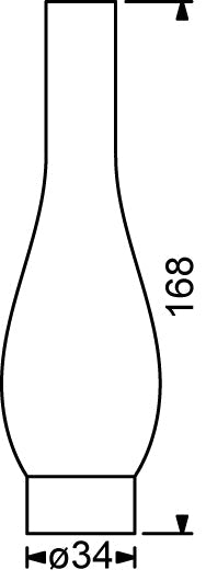 Borosilikatbrennerglas 10'' x180 Tulpe