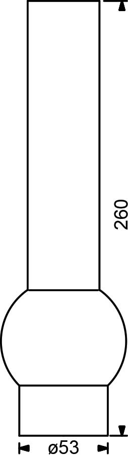 Borosilikatbrennerglas 10'' x180 Tulpe