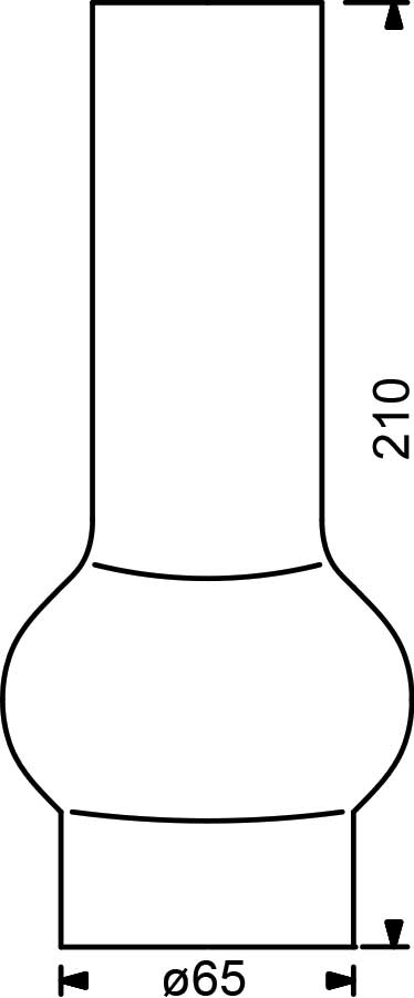 Borosilikatbrennerglas 10'' x180 Tulpe