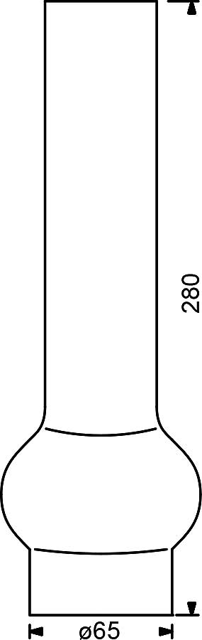 Borosilikatbrennerglas 10'' x180 Tulpe