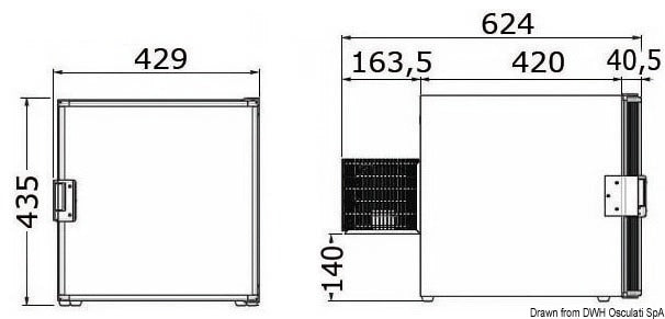 Isotherm køleskab 40 Cubic 12/24 V