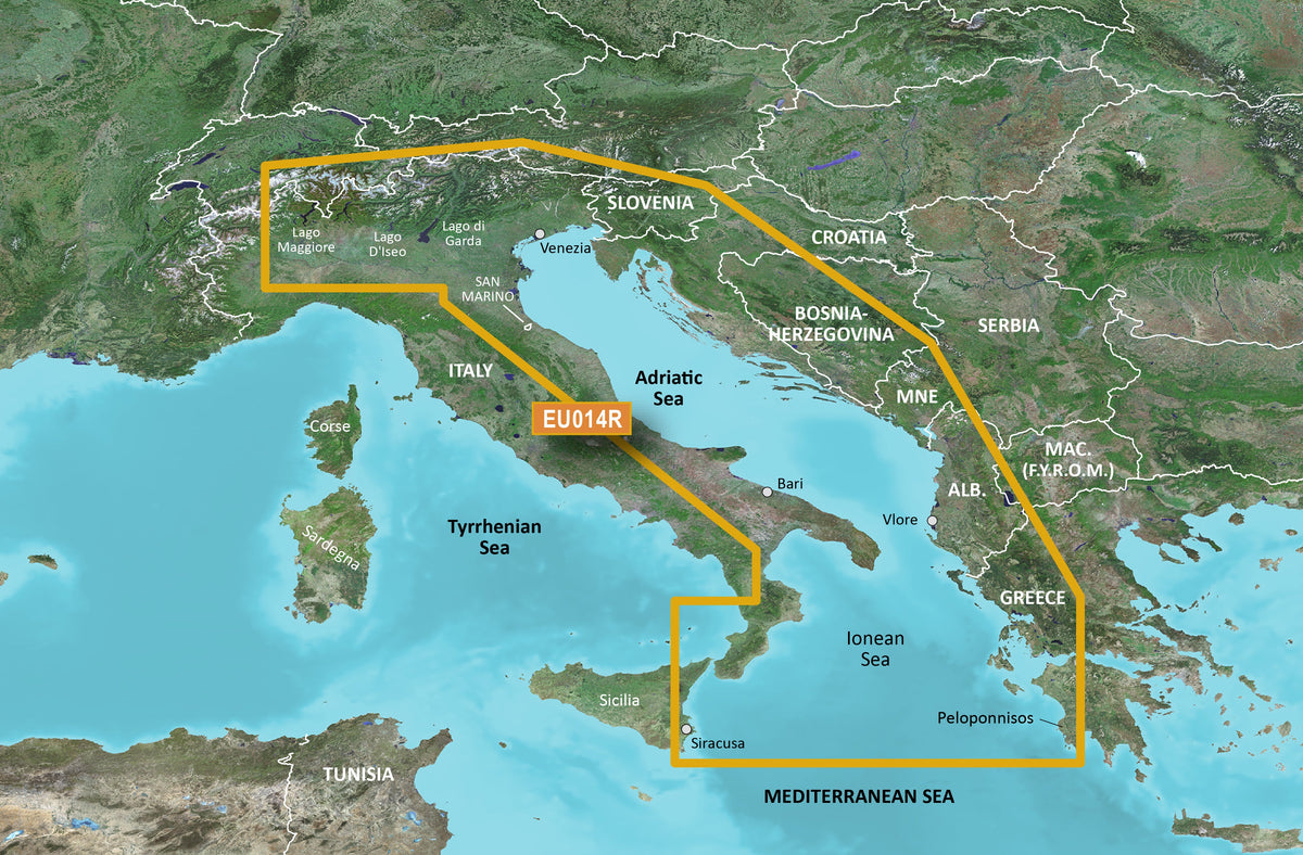 Garmin BLUECHART&reg; G3 søkort, HXEU014R - Italienske Adriaterhav