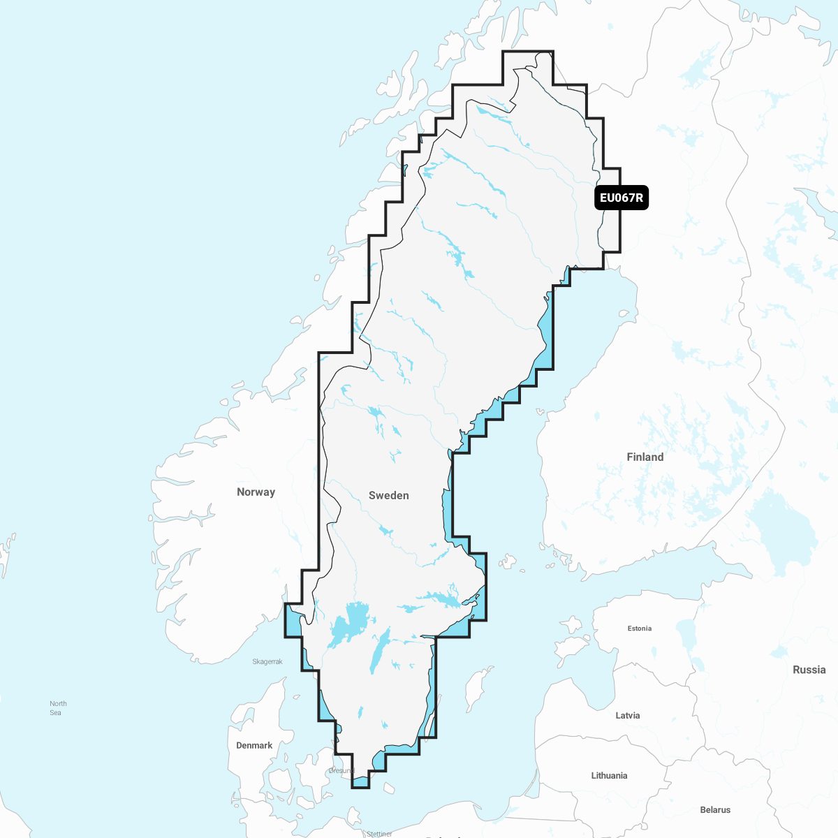 Garmin Sweden, Seen und Flüsse - Seekarten 