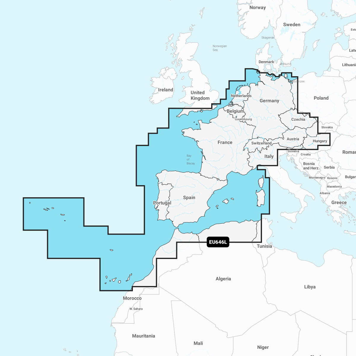Garmin Europe, Central and West - Charts 