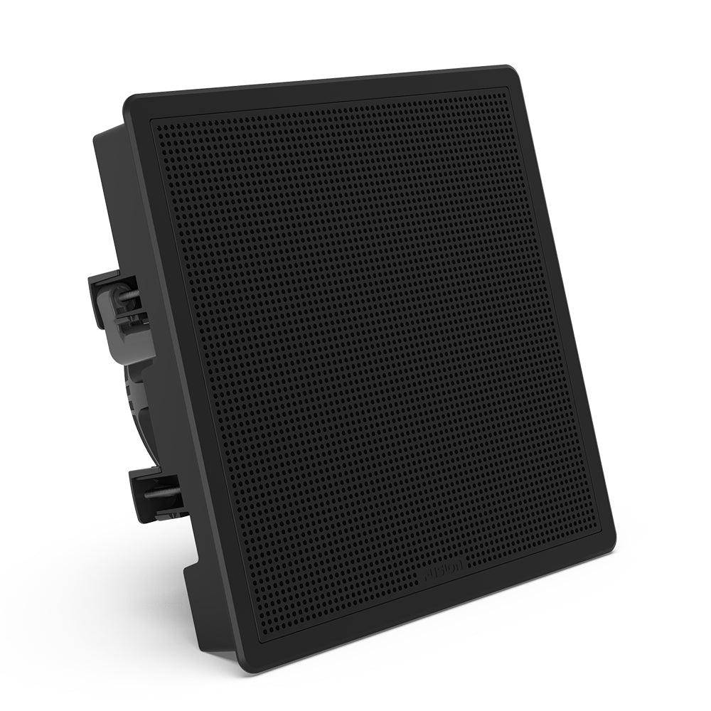 Marine-Subwoofer der Garmin Fusion® FM-Serie, 10" 400 W quadratischer schwarzer Marine-Subwoofer zur Oberflächenmontage 