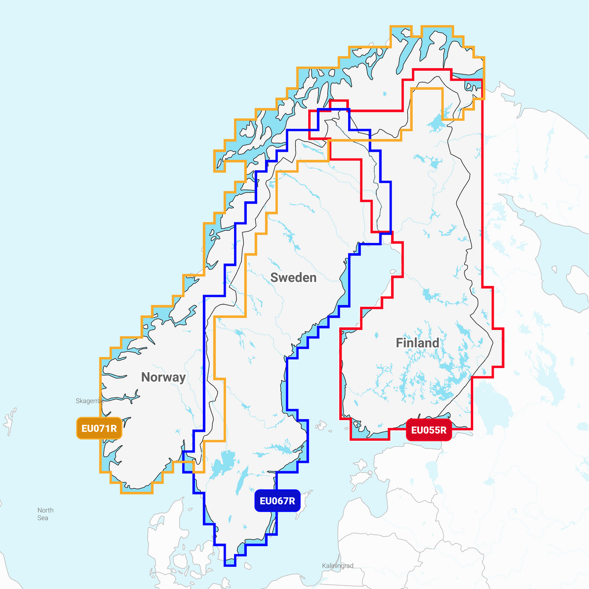 Garmin Sverige, søer og floder – indland søkort